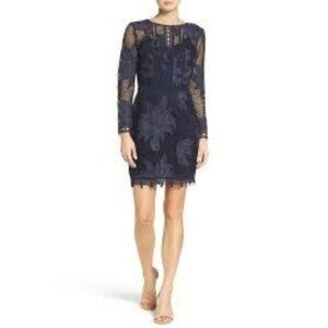 Adelyn Rae Navy Lace Mini Dress